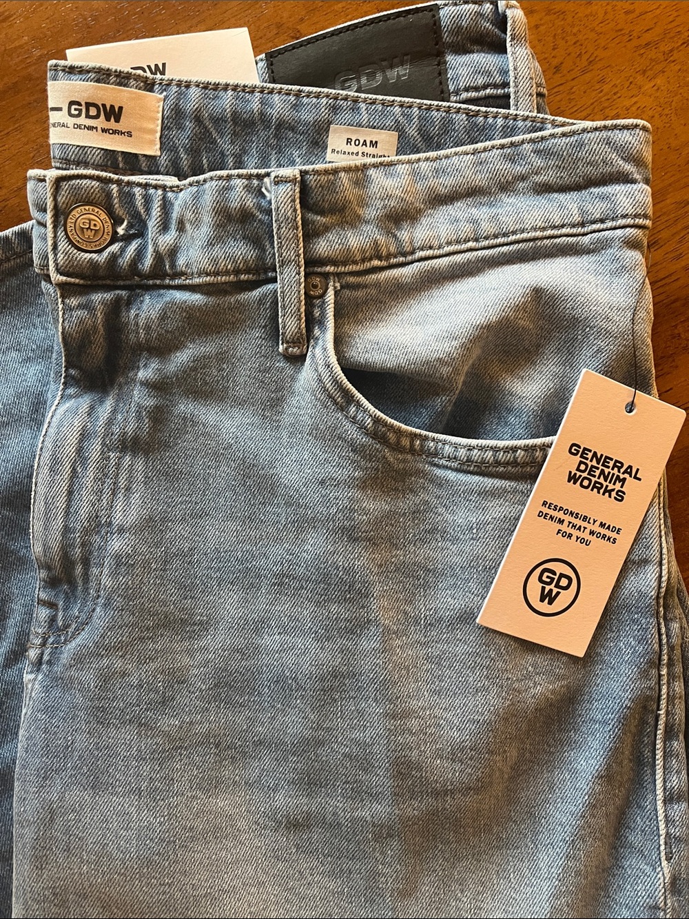 NWT General Denim Works ROAM Men's Relaxed Straight Jeans